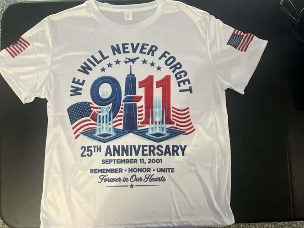 9/11 25th Anniversary Memorial Graphic T-Shirt White